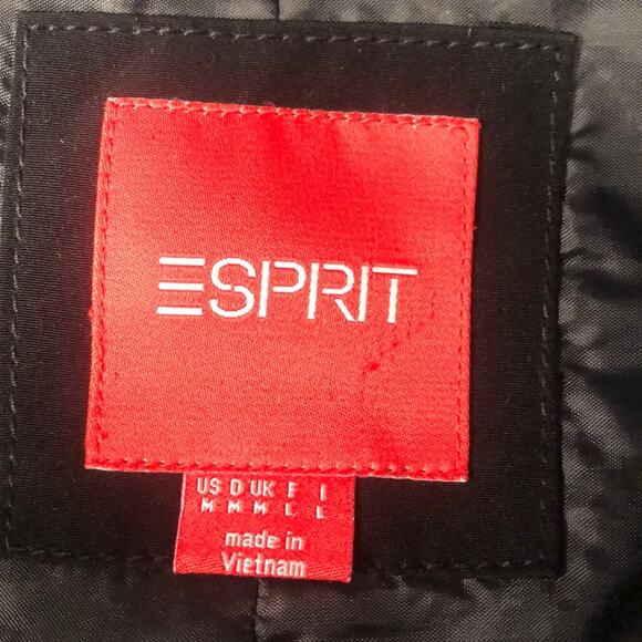 Vintage Esprit women’s M black quilted jacket - Picture 5 of 7